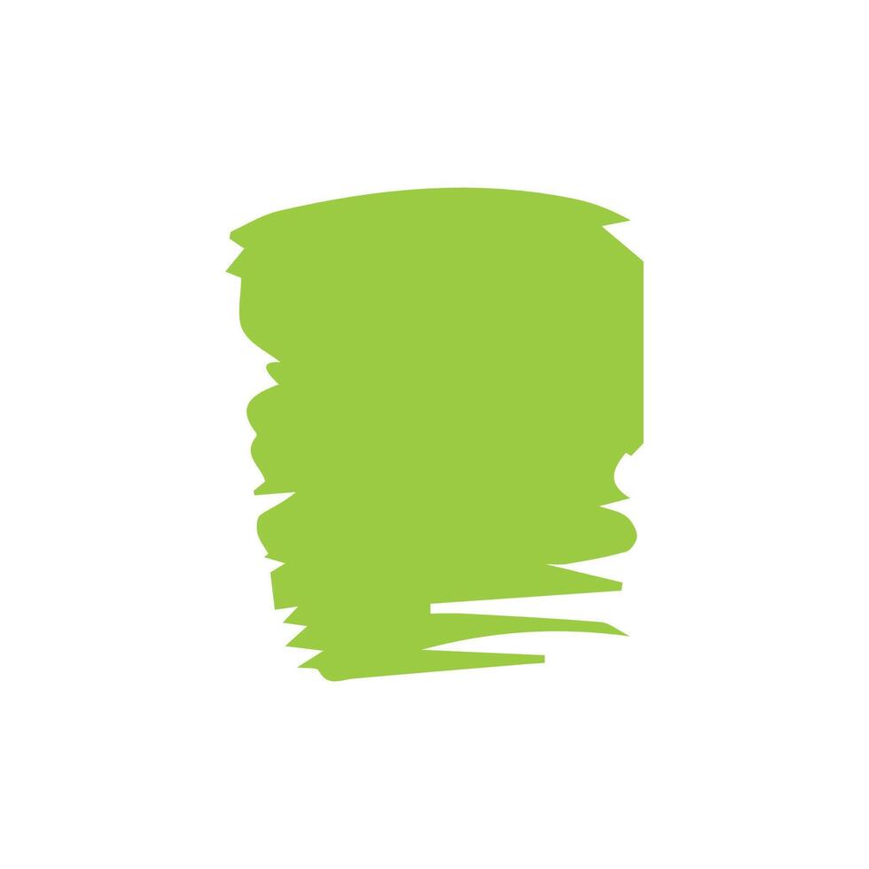 Green ink brush strokes isolated on white background. Grunge graphic elements. Dirty texture banners. Ink splatters. vector