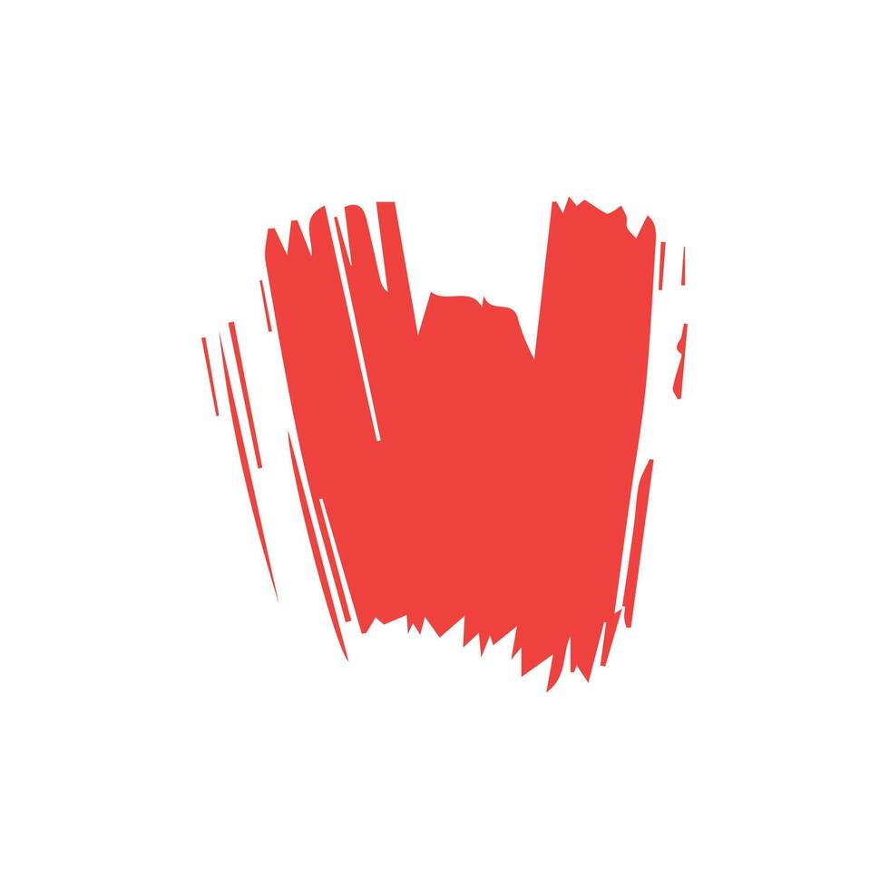 Red ink brush strokes isolated on white background. Grunge graphic elements. Dirty texture banners. Ink splatters. vector