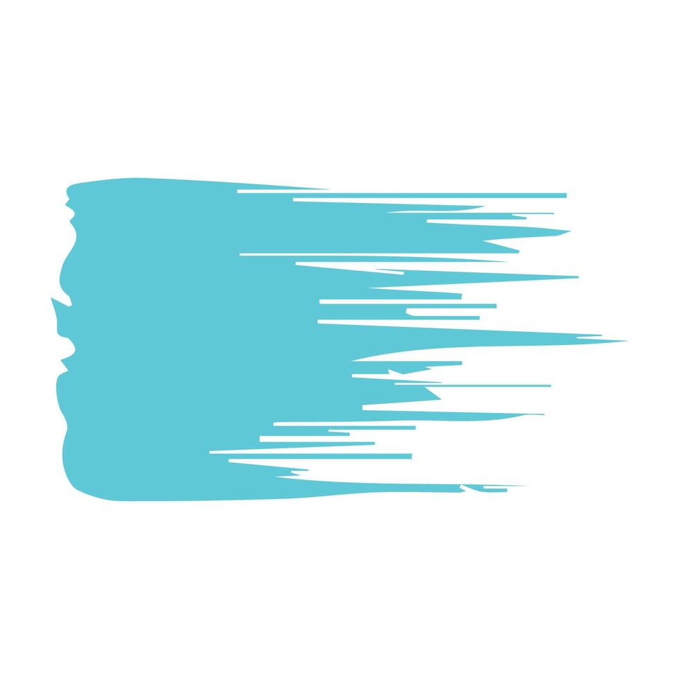Blue ink brush strokes isolated on white background. Grunge graphic elements. Dirty texture banners. Ink splatters. vector
