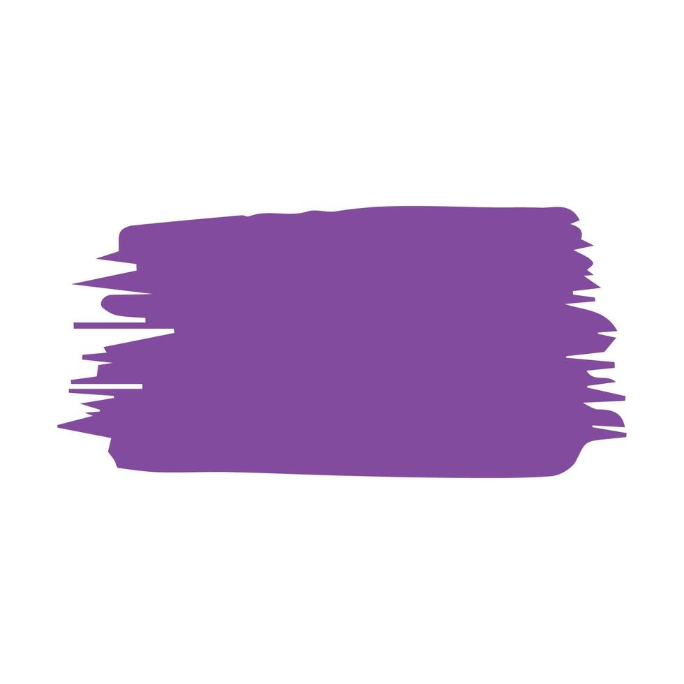 Purple ink brush strokes isolated on white background. Grunge graphic elements. Dirty texture banners. Ink splatters. vector