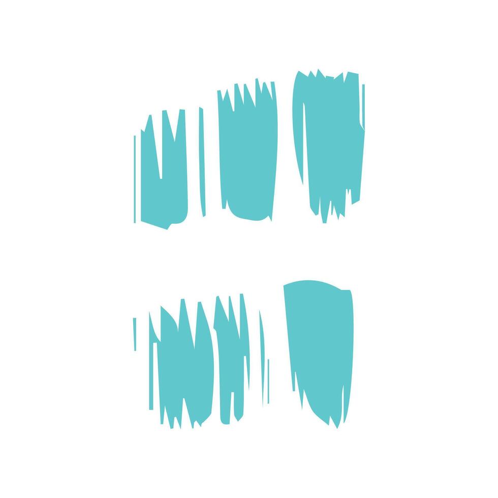 Blue ink brush strokes isolated on white background. Grunge graphic elements. Dirty texture banners. Ink splatters. vector