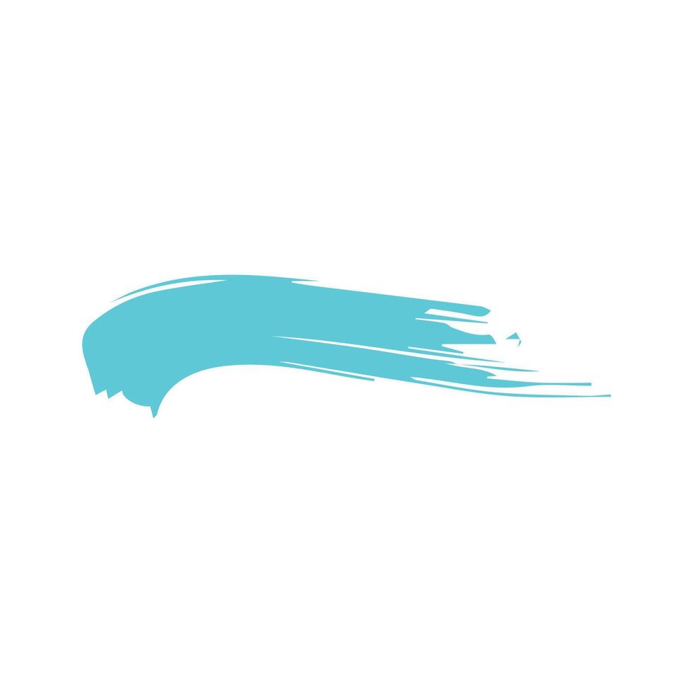 Blue ink brush strokes isolated on white background. Grunge graphic elements. Dirty texture banners. Ink splatters. vector