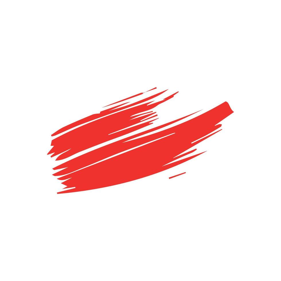 Red ink brush strokes isolated on white background. Grunge graphic elements. Dirty texture banners. Ink splatters. vector