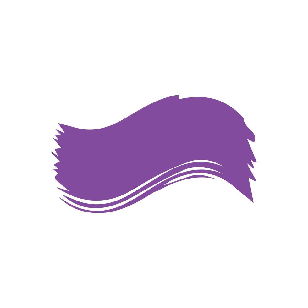 Purple ink brush strokes isolated on white background. Grunge graphic elements. Dirty texture banners. Ink splatters. vector