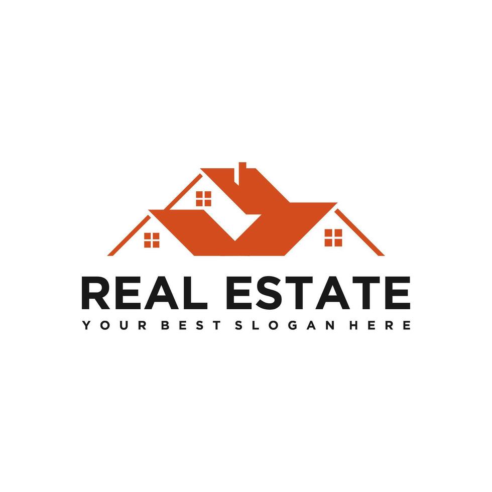 Real estate logo design. simple and modern concept vector