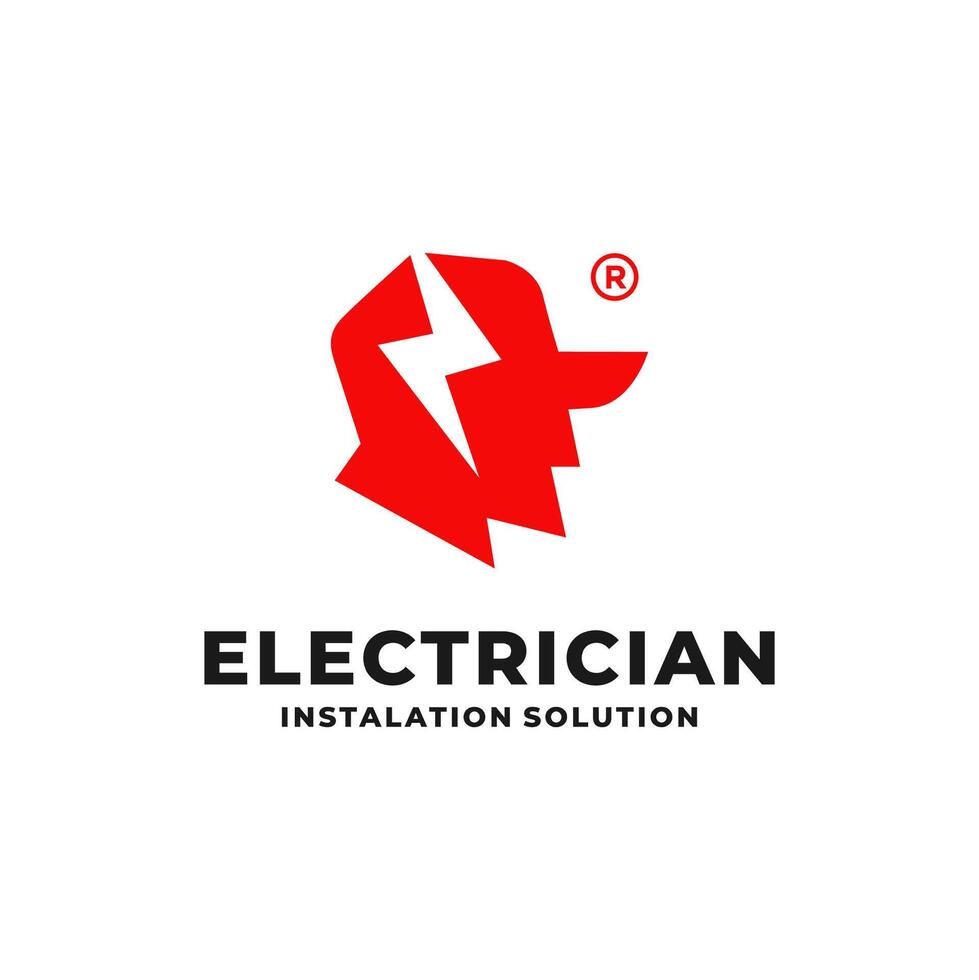 electrician logo concept. modern design. can use for installation service logo, technology, electric and etc. vector