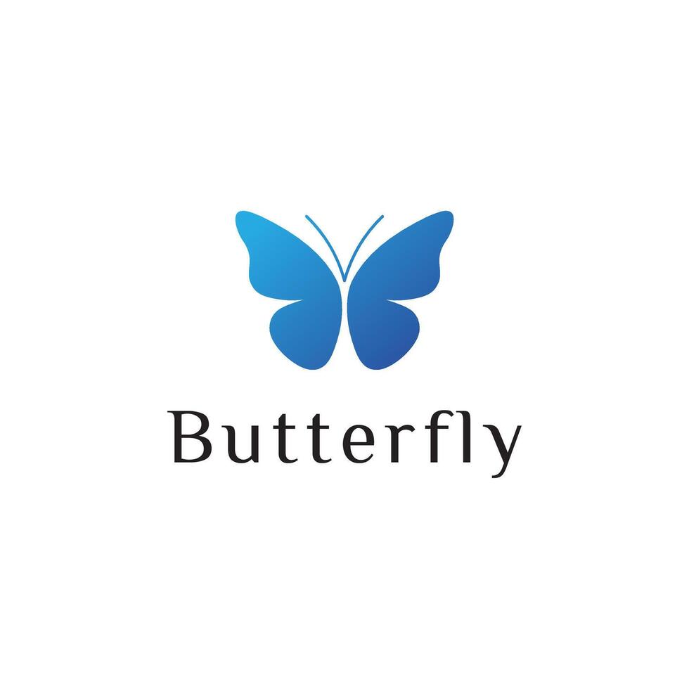 beautiful butterfly for the logo concept vector