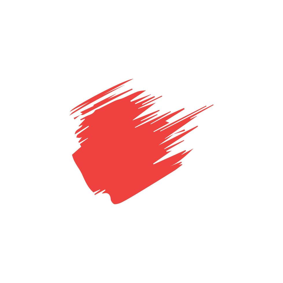 Red ink brush strokes isolated on white background. Grunge graphic elements. Dirty texture banners. Ink splatters. vector