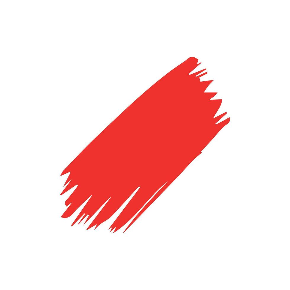 Red ink brush strokes isolated on white background. Grunge graphic elements. Dirty texture banners. Ink splatters. vector