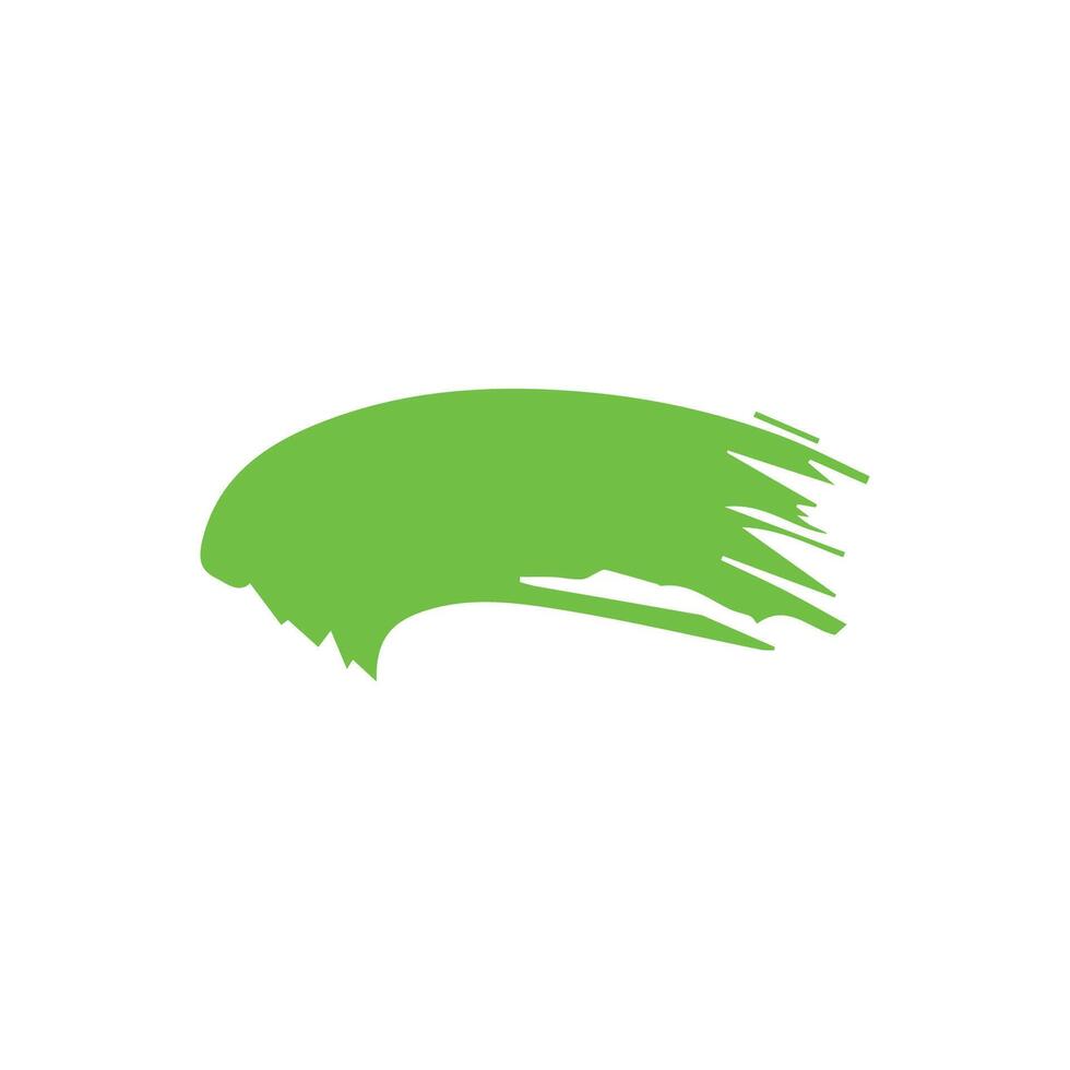 Green ink brush strokes isolated on white background. Grunge graphic elements. Dirty texture banners. Ink splatters. vector