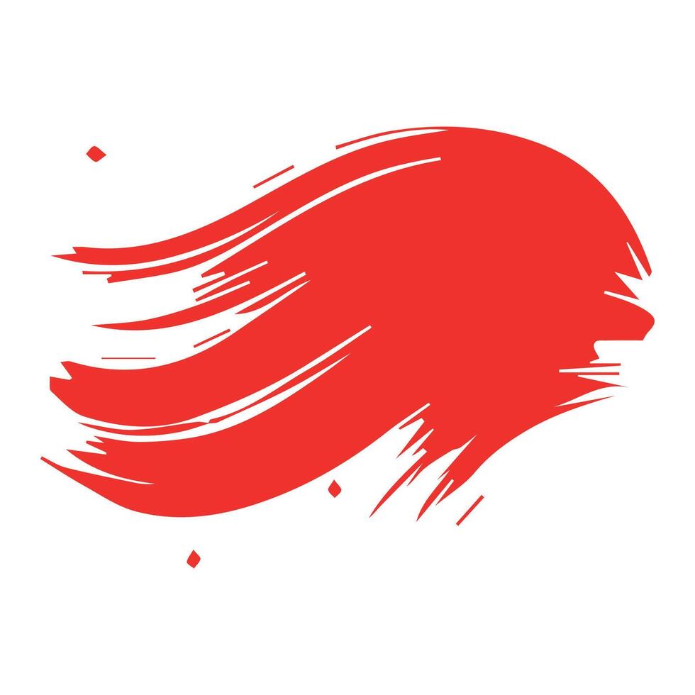 Red ink brush strokes isolated on white background. Grunge graphic elements. Dirty texture banners. Ink splatters. vector