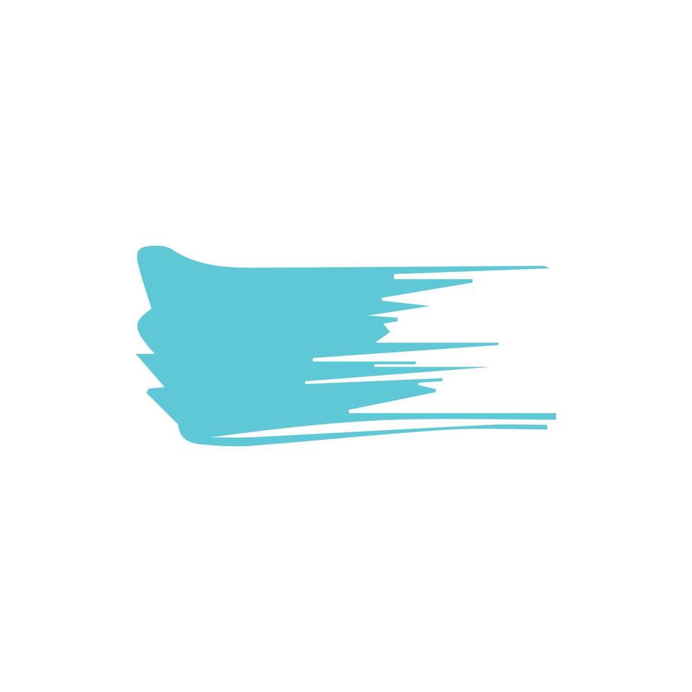Blue ink brush strokes isolated on white background. Grunge graphic elements. Dirty texture banners. Ink splatters. vector