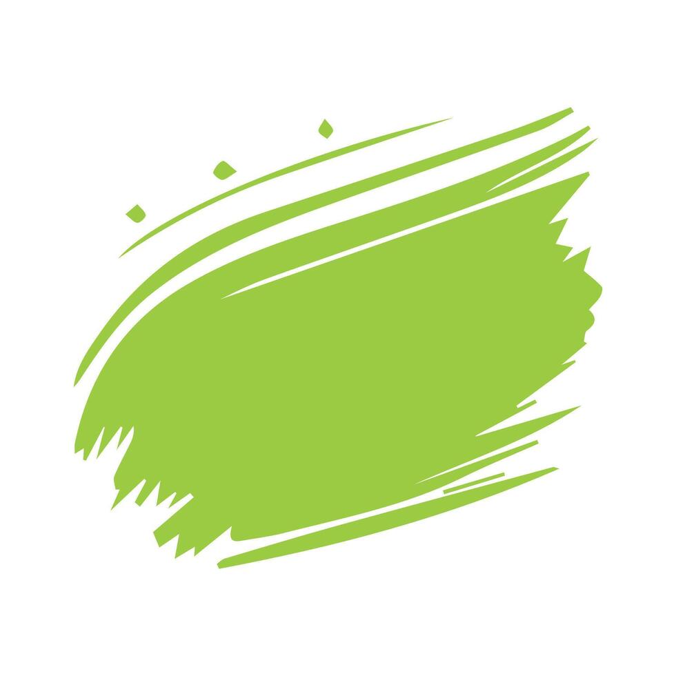 Green ink brush strokes isolated on white background. Grunge graphic elements. Dirty texture banners. Ink splatters. vector