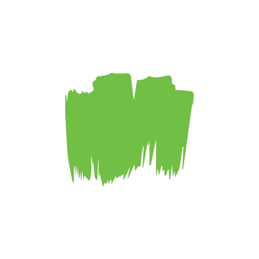 Green ink brush strokes isolated on white background. Grunge graphic elements. Dirty texture banners. Ink splatters. vector