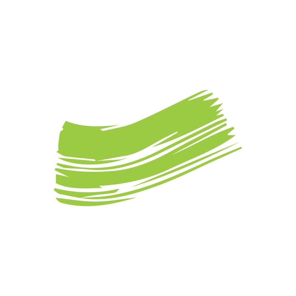 Green ink brush strokes isolated on white background. Grunge graphic elements. Dirty texture banners. Ink splatters. vector