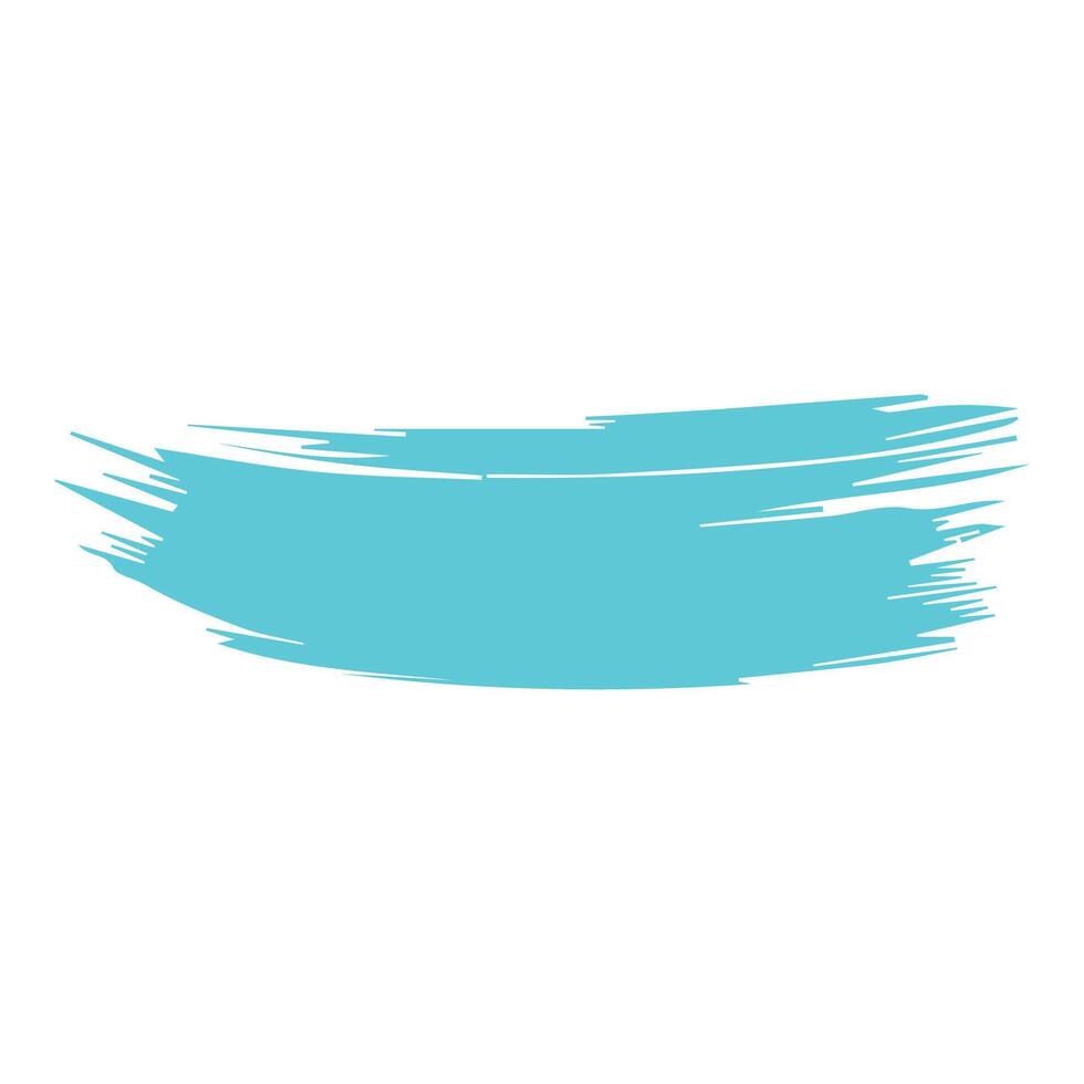 Blue ink brush strokes isolated on white background. Grunge graphic elements. Dirty texture banners. Ink splatters. vector