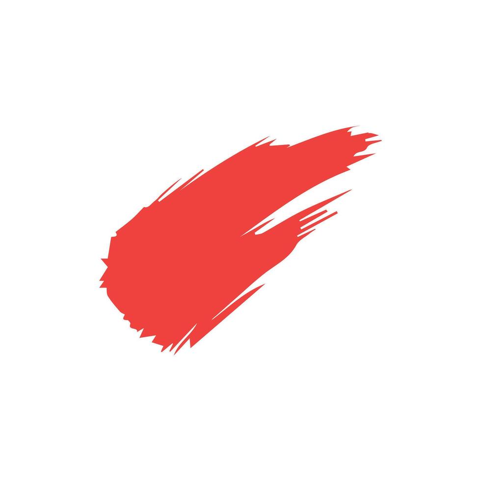 Red ink brush strokes isolated on white background. Grunge graphic elements. Dirty texture banners. Ink splatters. vector