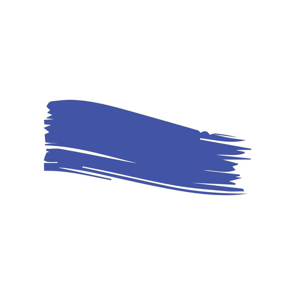 Blue ink brush strokes isolated on white background. Grunge graphic elements. Dirty texture banners. Ink splatters. vector