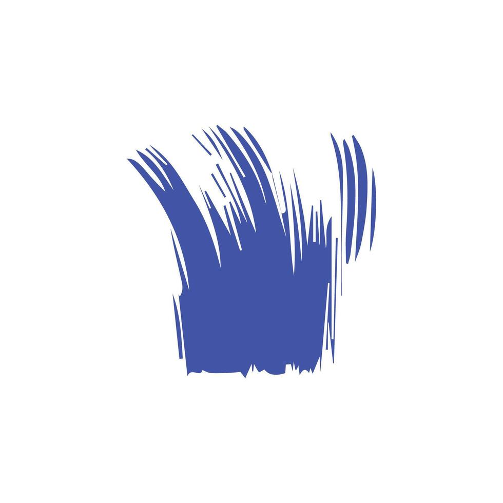 Blue ink brush strokes isolated on white background. Grunge graphic elements. Dirty texture banners. Ink splatters. vector