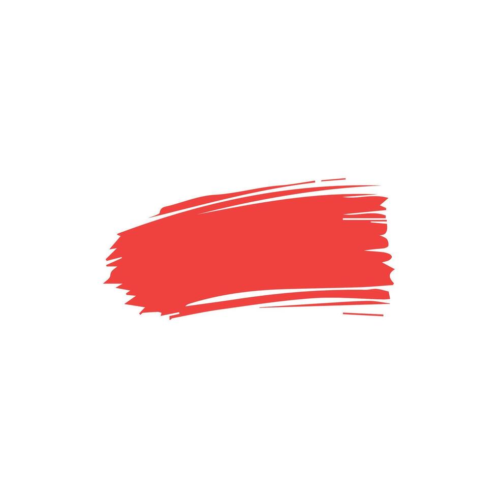 Red ink brush strokes isolated on white background. Grunge graphic elements. Dirty texture banners. Ink splatters. vector