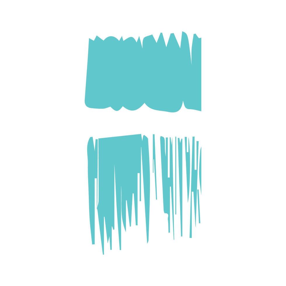 Blue ink brush strokes isolated on white background. Grunge graphic elements. Dirty texture banners. Ink splatters. vector
