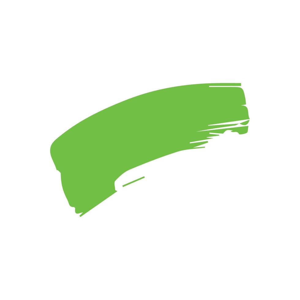 Green ink brush strokes isolated on white background. Grunge graphic elements. Dirty texture banners. Ink splatters. vector