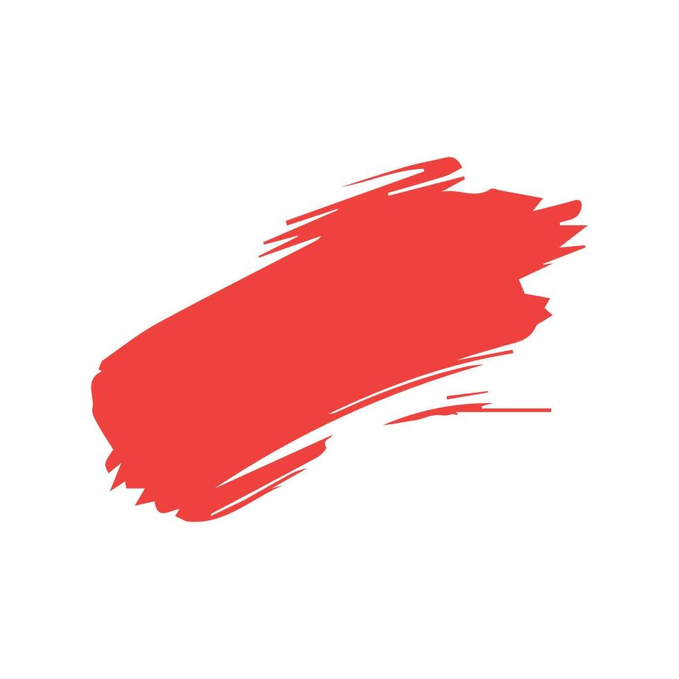 Red ink brush strokes isolated on white background. Grunge graphic elements. Dirty texture banners. Ink splatters. vector