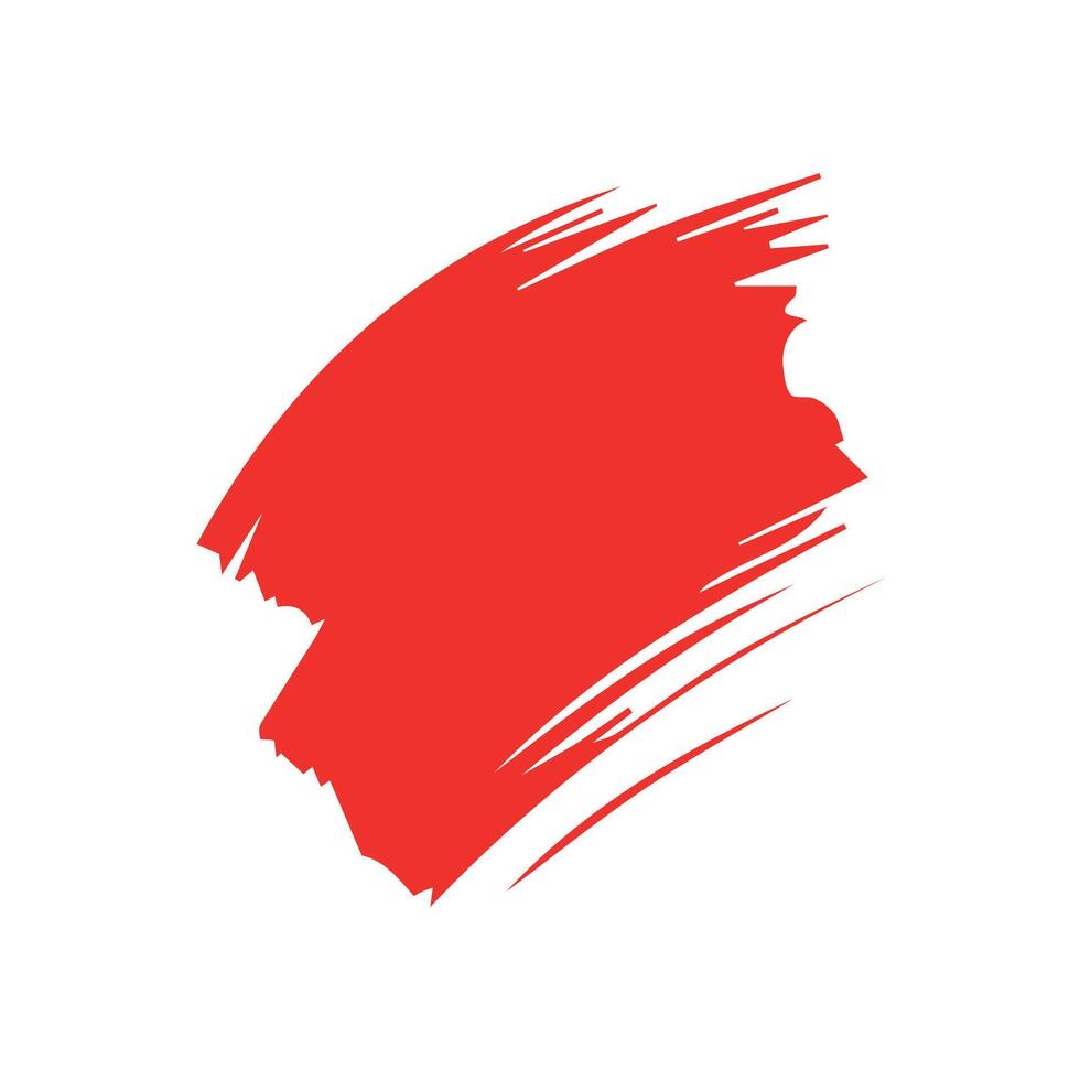 Red ink brush strokes isolated on white background. Grunge graphic elements. Dirty texture banners. Ink splatters. vector