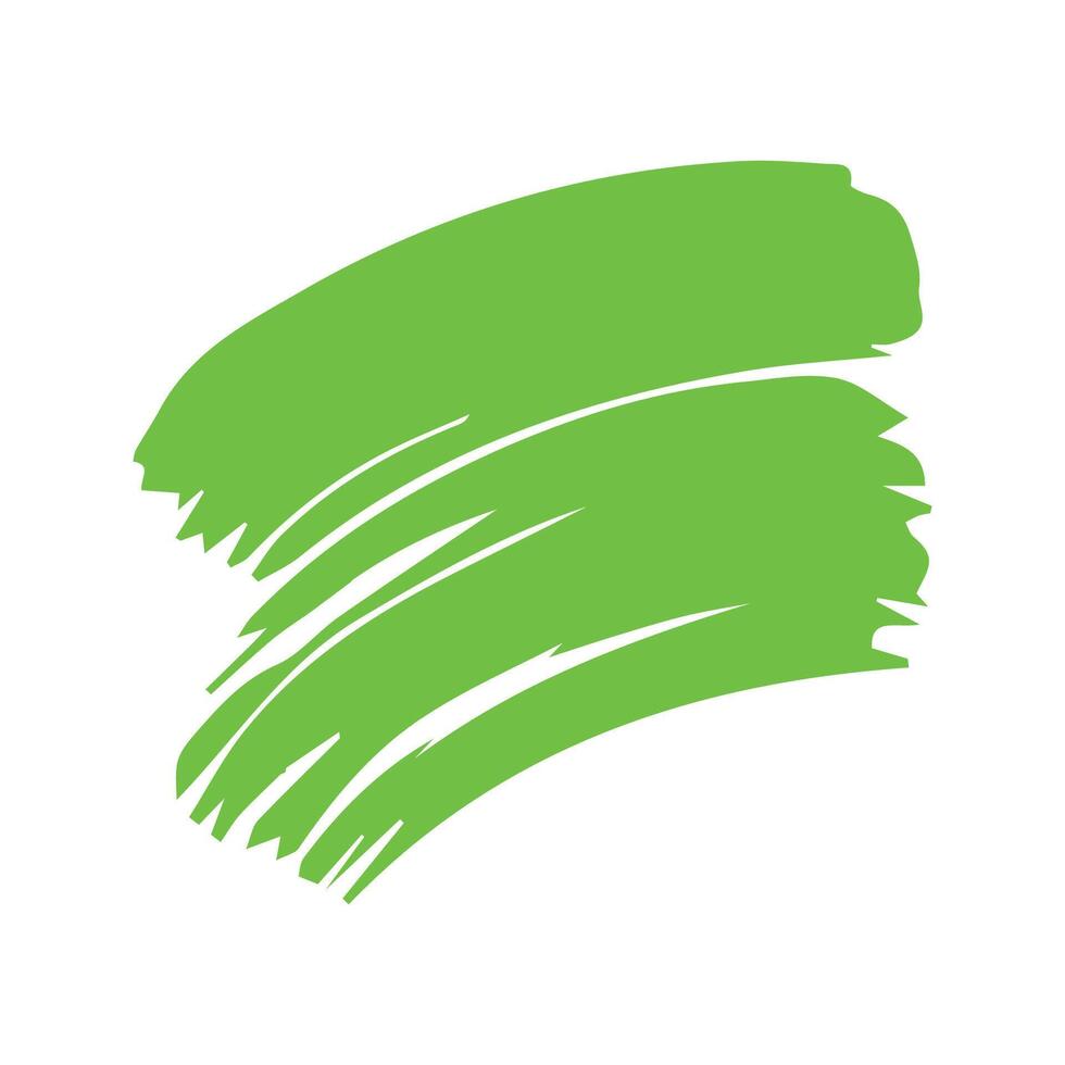 Green ink brush strokes isolated on white background. Grunge graphic elements. Dirty texture banners. Ink splatters. vector