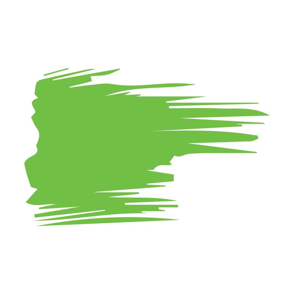 Green ink brush strokes isolated on white background. Grunge graphic elements. Dirty texture banners. Ink splatters. vector