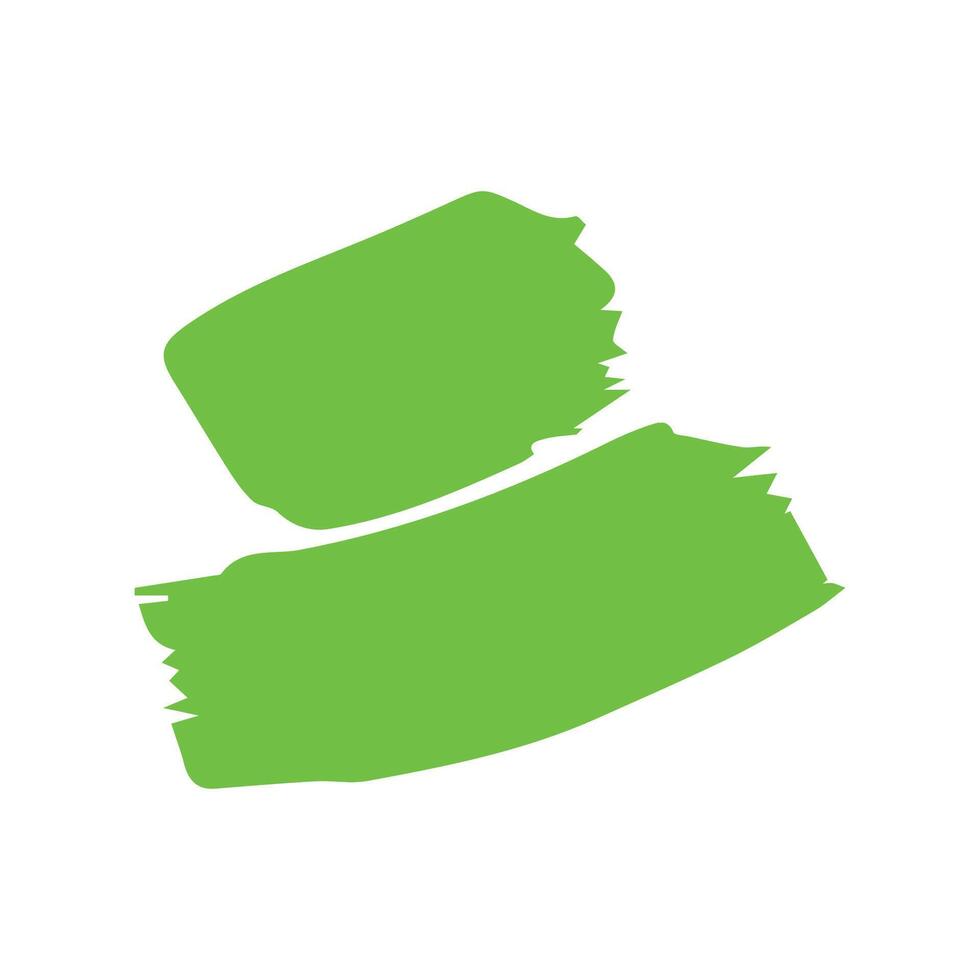 Green ink brush strokes isolated on white background. Grunge graphic elements. Dirty texture banners. Ink splatters. vector
