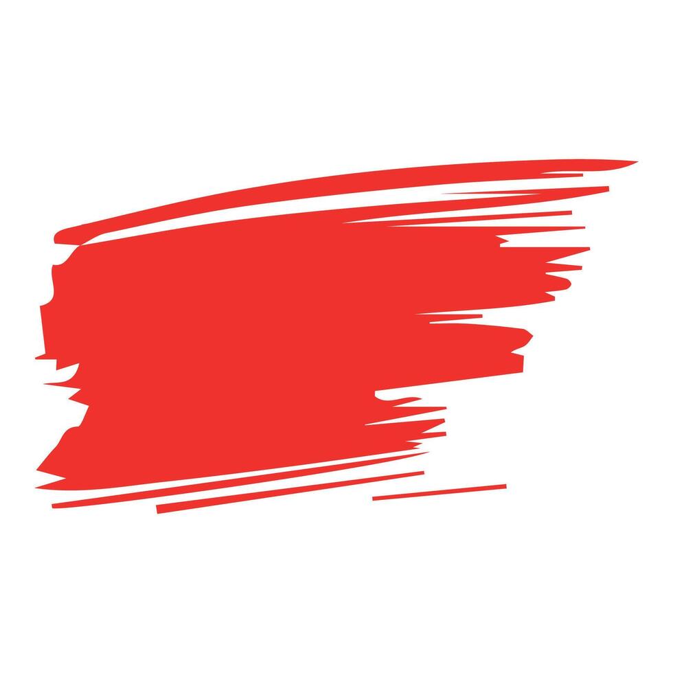 Red ink brush strokes isolated on white background. Grunge graphic elements. Dirty texture banners. Ink splatters. vector
