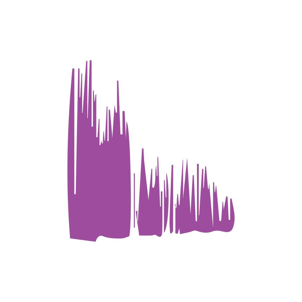 Purple ink brush strokes isolated on white background. Grunge graphic elements. Dirty texture banners. Ink splatters. vector