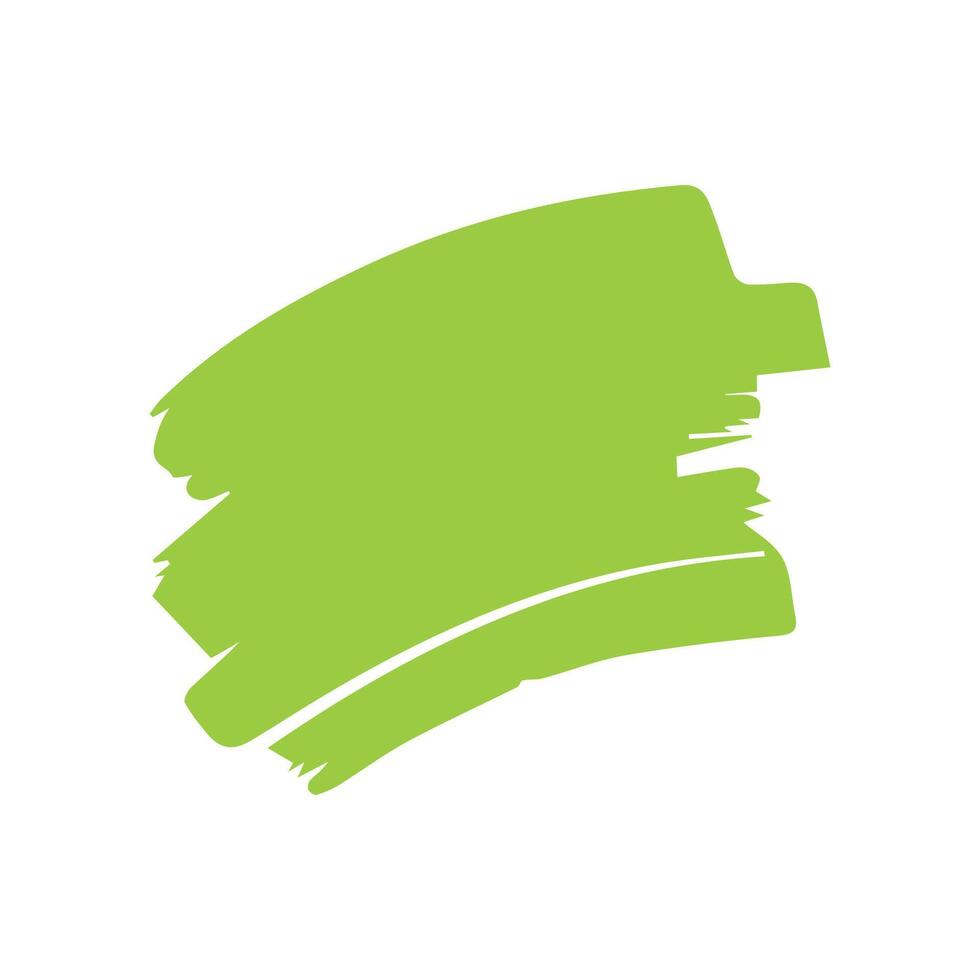 Green ink brush strokes isolated on white background. Grunge graphic elements. Dirty texture banners. Ink splatters. vector