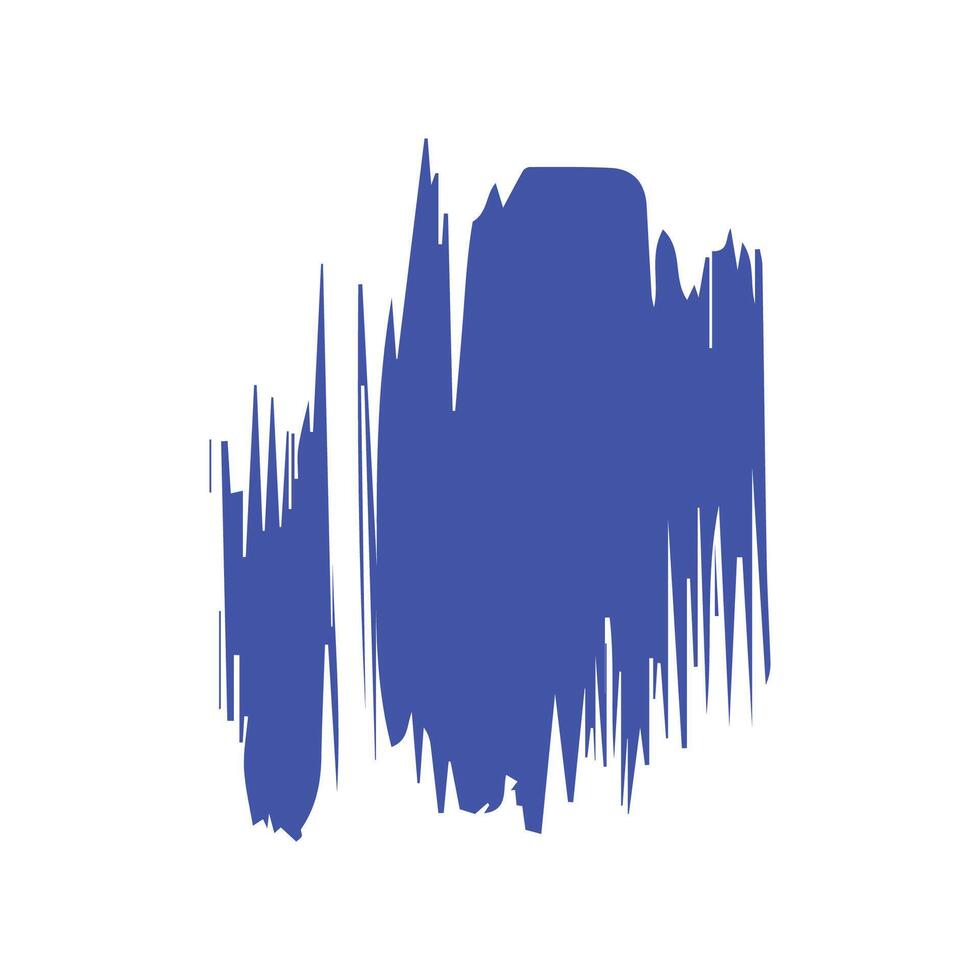 Blue ink brush strokes isolated on white background. Grunge graphic elements. Dirty texture banners. Ink splatters. vector
