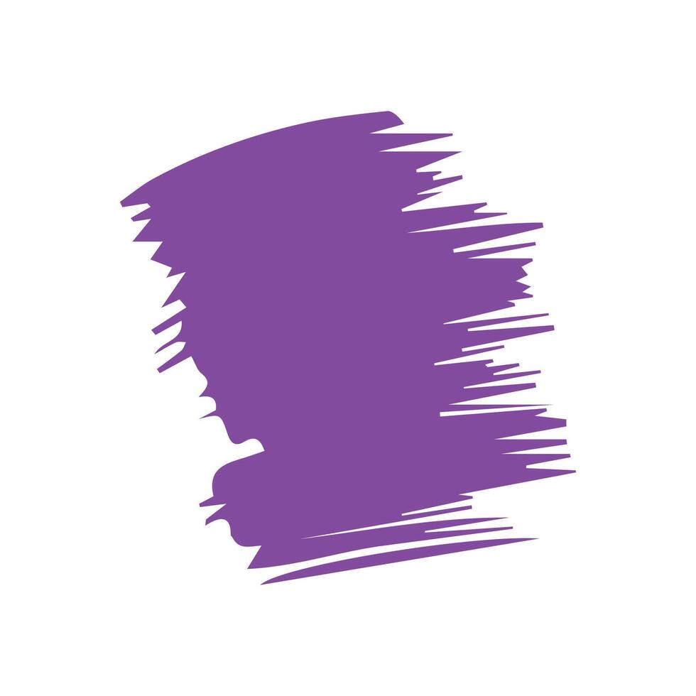 Purple ink brush strokes isolated on white background. Grunge graphic elements. Dirty texture banners. Ink splatters. vector
