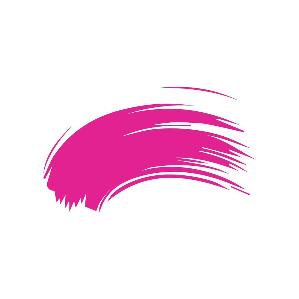Pink ink brush strokes isolated on white background. Grunge graphic elements. Dirty texture banners. Ink splatters. vector