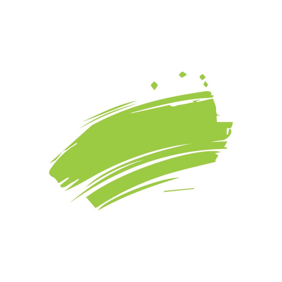 Green ink brush strokes isolated on white background. Grunge graphic elements. Dirty texture banners. Ink splatters. vector