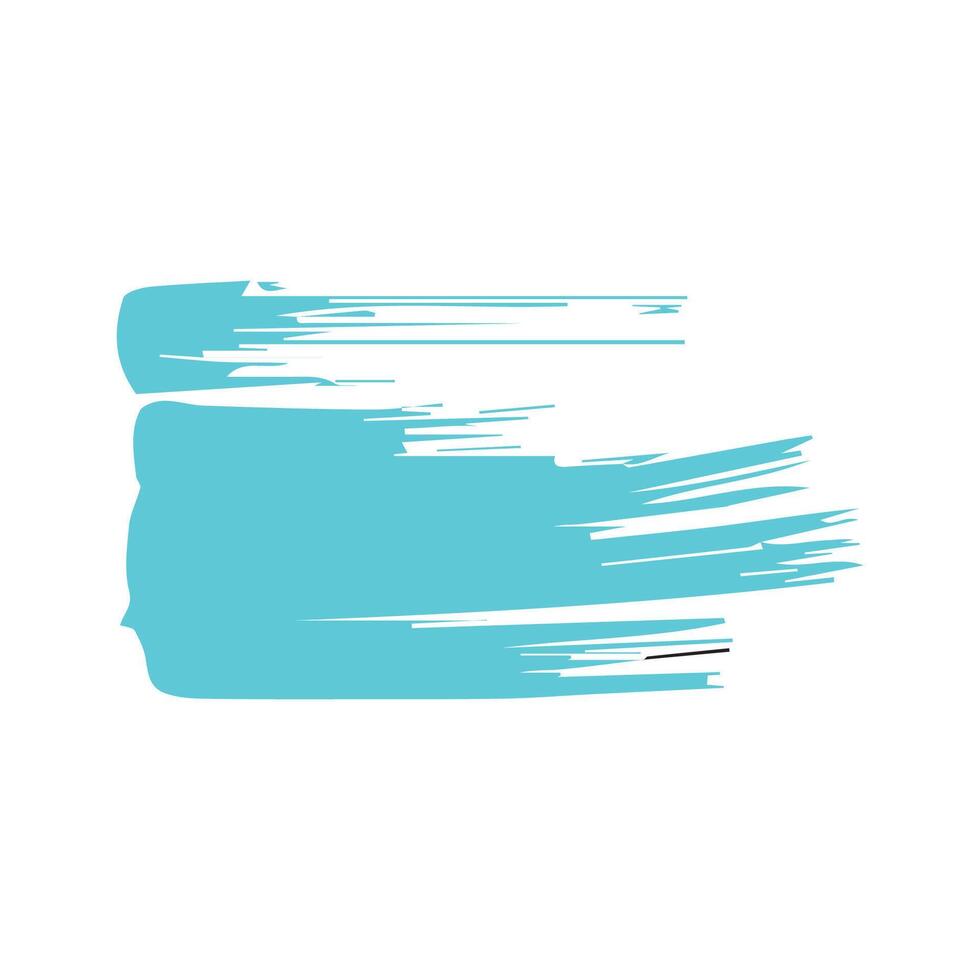 Blue ink brush strokes isolated on white background. Grunge graphic elements. Dirty texture banners. Ink splatters. vector