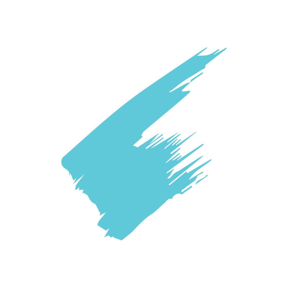 Blue ink brush strokes isolated on white background. Grunge graphic elements. Dirty texture banners. Ink splatters. vector