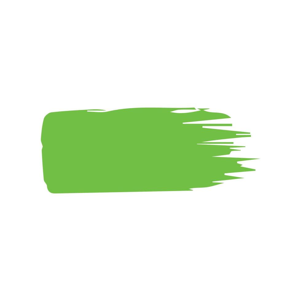 Green ink brush strokes isolated on white background. Grunge graphic elements. Dirty texture banners. Ink splatters. vector