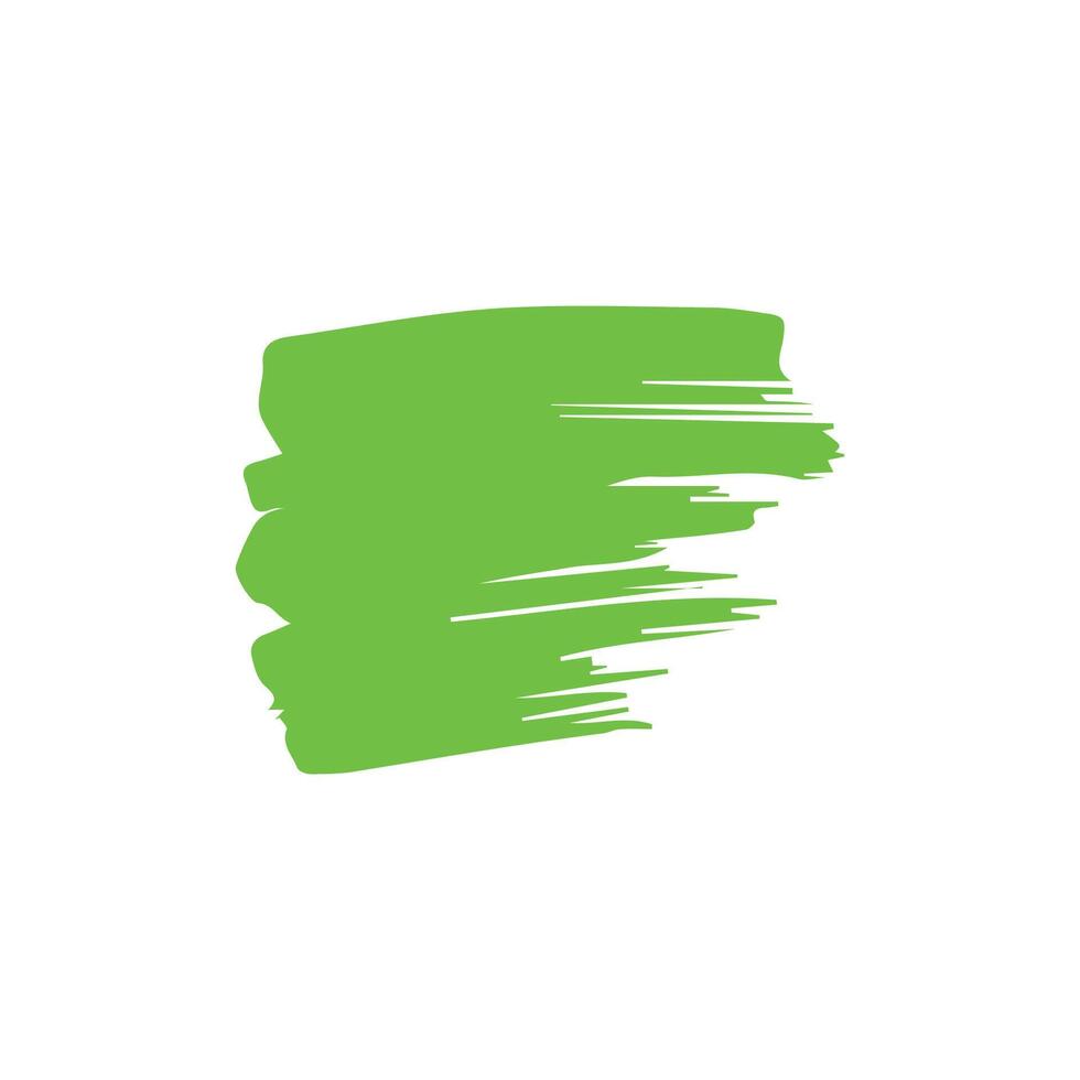 Green ink brush strokes isolated on white background. Grunge graphic elements. Dirty texture banners. Ink splatters. vector