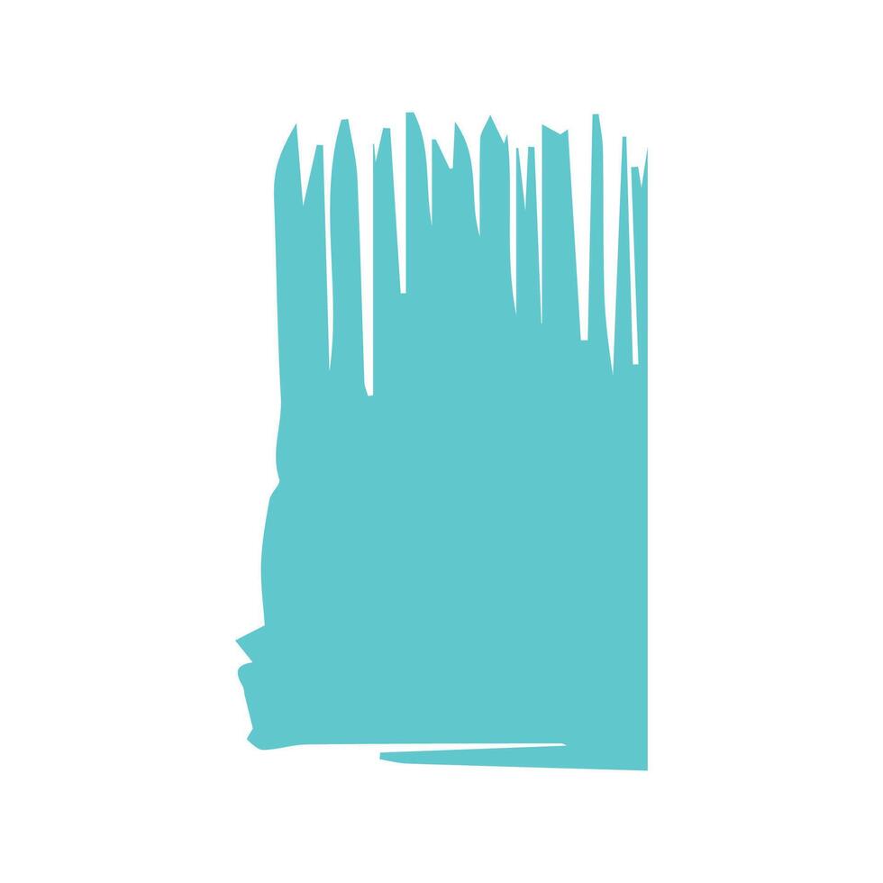 Blue ink brush strokes isolated on white background. Grunge graphic elements. Dirty texture banners. Ink splatters. vector