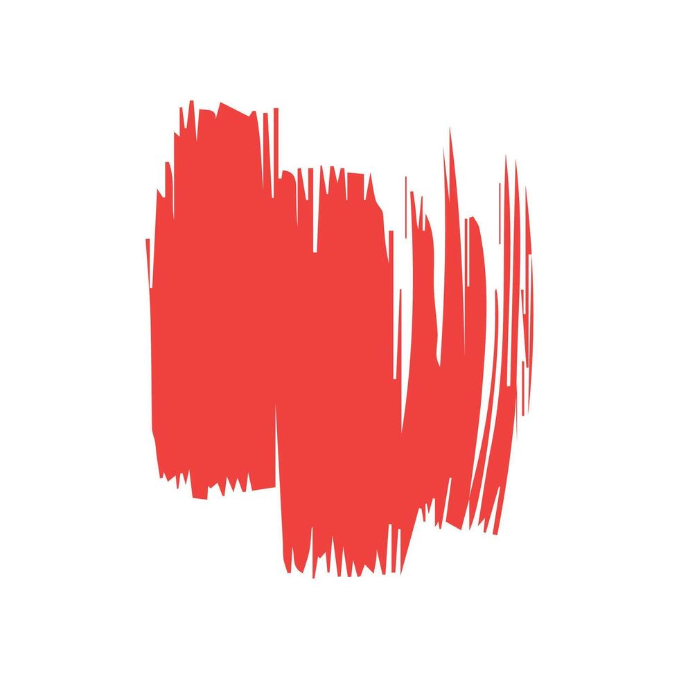 Red ink brush strokes isolated on white background. Grunge graphic elements. Dirty texture banners. Ink splatters. vector