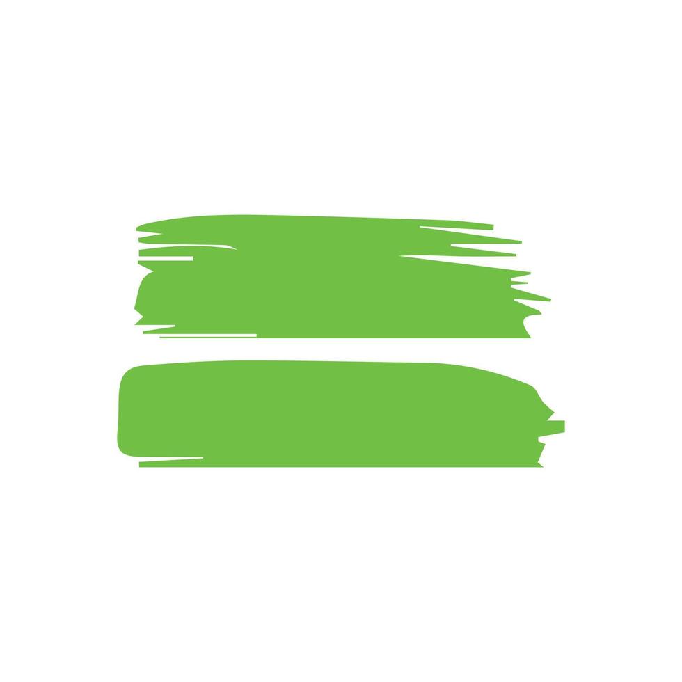 Green ink brush strokes isolated on white background. Grunge graphic elements. Dirty texture banners. Ink splatters. vector