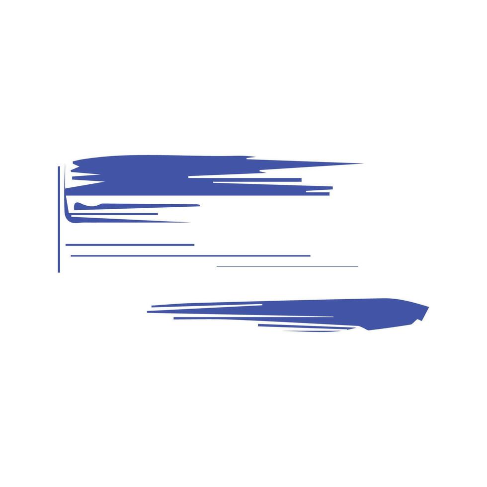 Blue ink brush strokes isolated on white background. Grunge graphic elements. Dirty texture banners. Ink splatters. vector