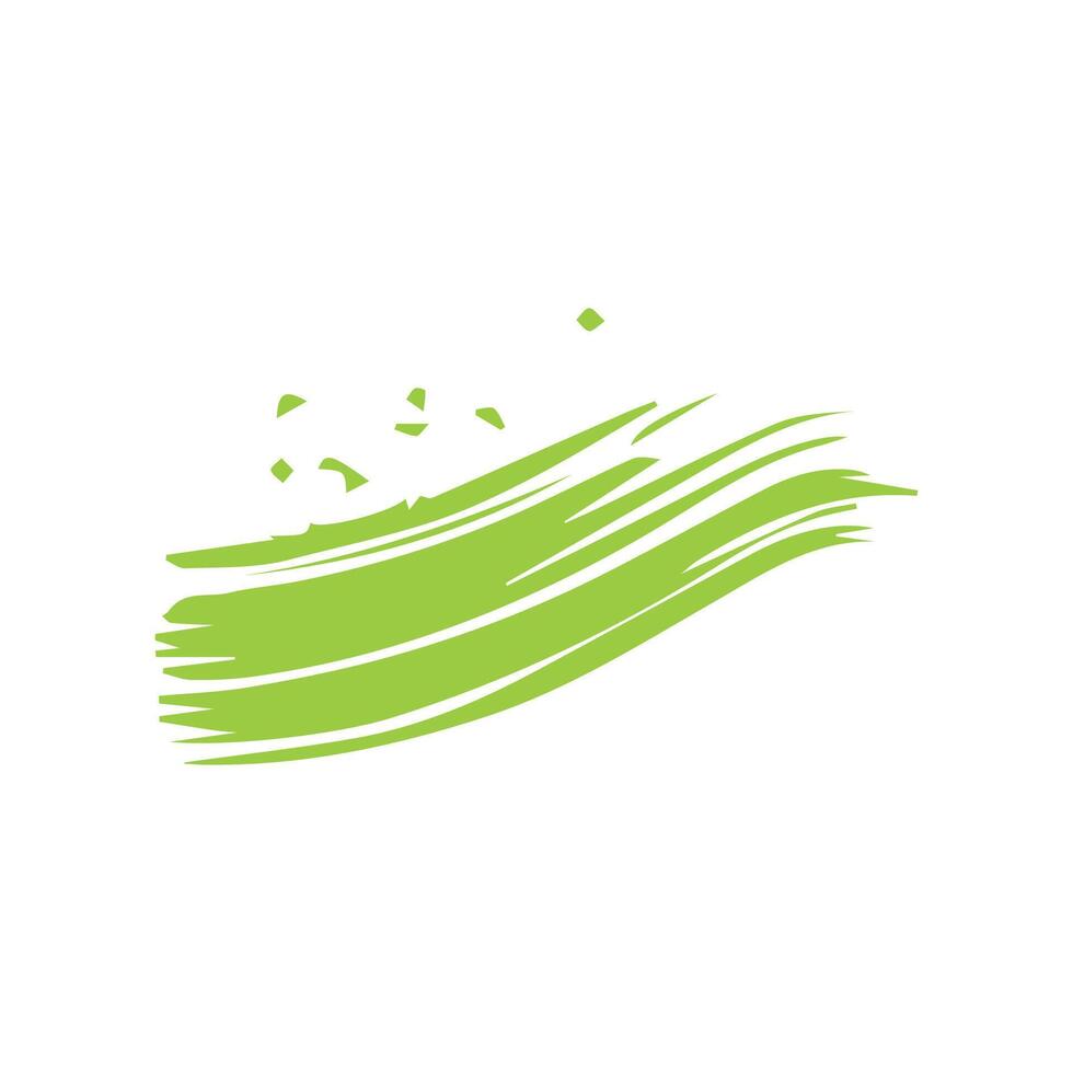 Green ink brush strokes isolated on white background. Grunge graphic elements. Dirty texture banners. Ink splatters. vector