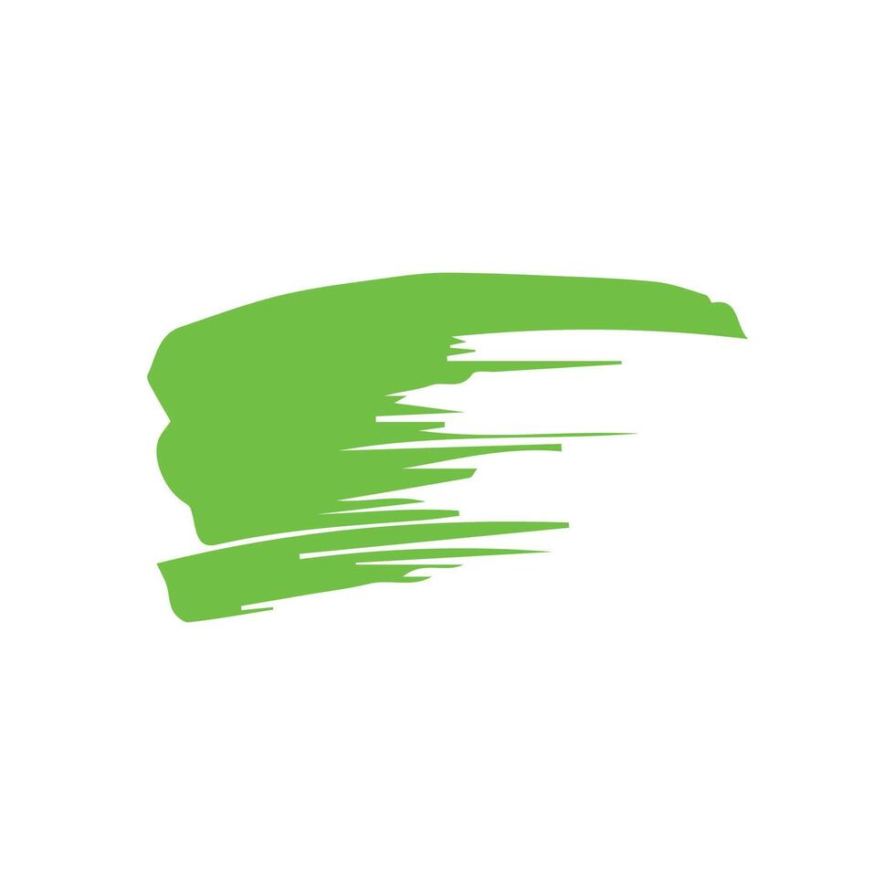 Green ink brush strokes isolated on white background. Grunge graphic elements. Dirty texture banners. Ink splatters. vector