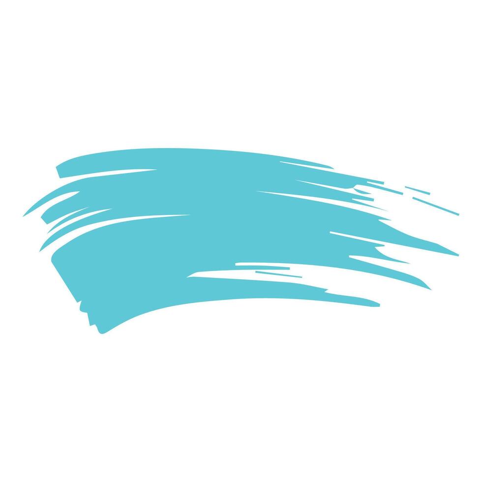 Blue ink brush strokes isolated on white background. Grunge graphic elements. Dirty texture banners. Ink splatters. vector