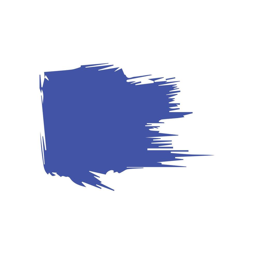 Blue ink brush strokes isolated on white background. Grunge graphic elements. Dirty texture banners. Ink splatters. vector